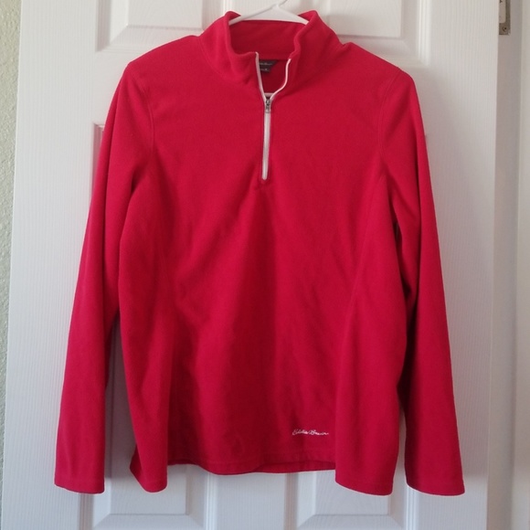 Eddie Bauer Jackets & Blazers - Eddie Bauer Hot Pink Fleece Quarter Zip Pullover